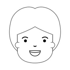 little boy head icon vector illustration design