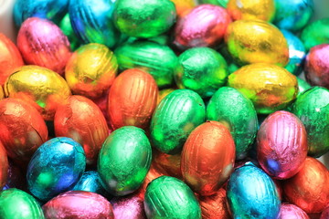 Fototapeta na wymiar Chocolate easter eggs