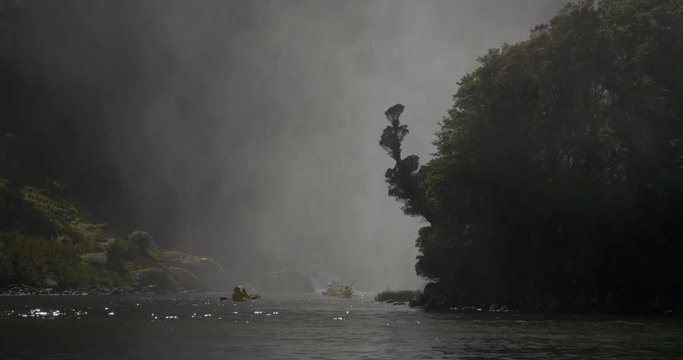 New Zealand Milford Sound Waterfall