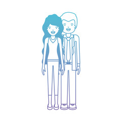 elegant couple avatars characters vector illustration design