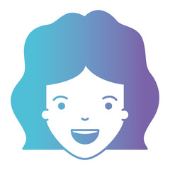 beautiful woman head avatar character vector illustration design