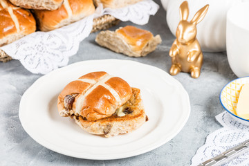 Easter Breakfast with Hot Cross Buns