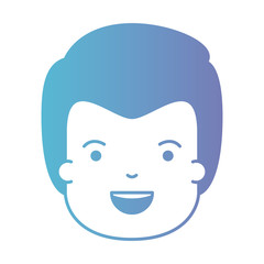 little boy head icon vector illustration design