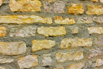 Stone wall made of rubble. background. texture.