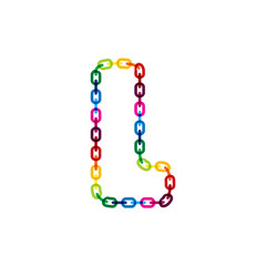 L Chain Letter Logo Icon Design