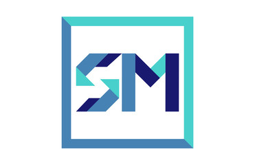 SM Square Ribbon Letter Logo