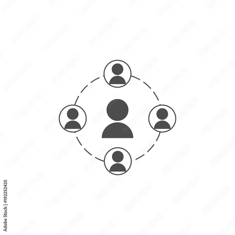Poster people in a circle icon. elements of web icon. premium quality graphic design icon. signs and symbol
