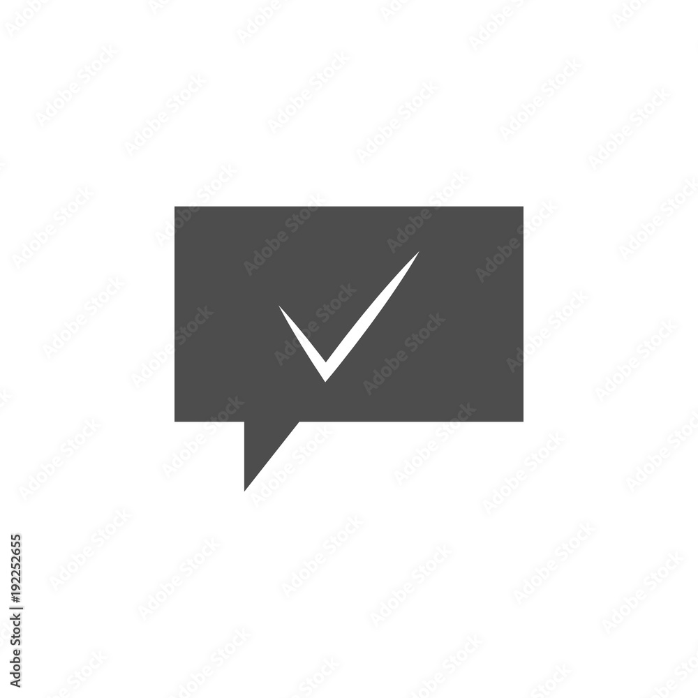 Aufkleber bubbles communicating with the mark ok icon. elements of web icon. premium quality graphic design ic