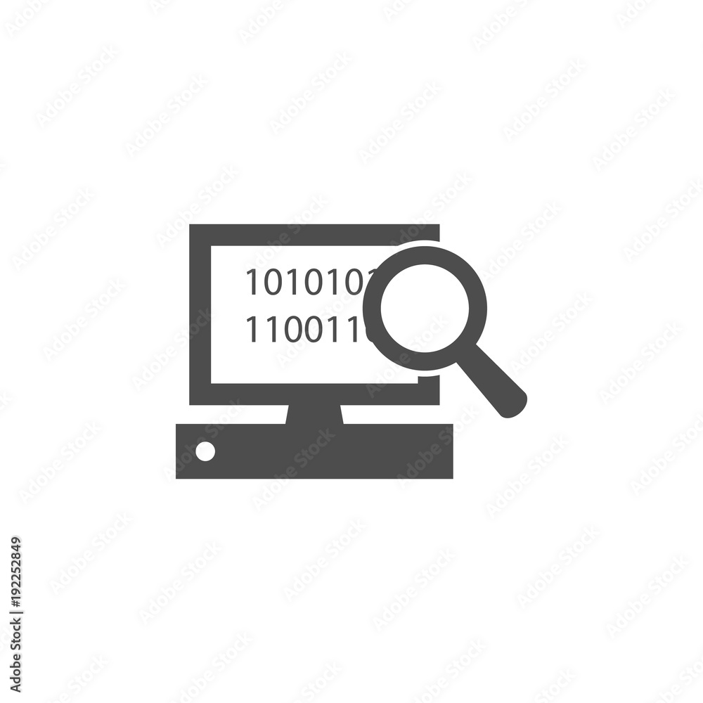 Poster search on computer icon. elements of web icon. premium quality graphic design icon. signs and symbol