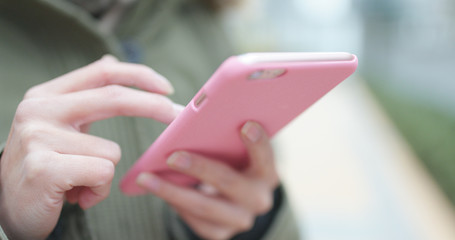 Woman use of smart phone