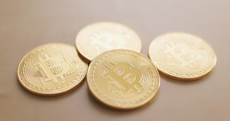Bitcoin on table
