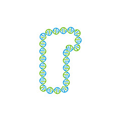 R Dna Letter Logo Icon Design