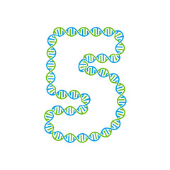 5 Dna Letter Logo Icon Design