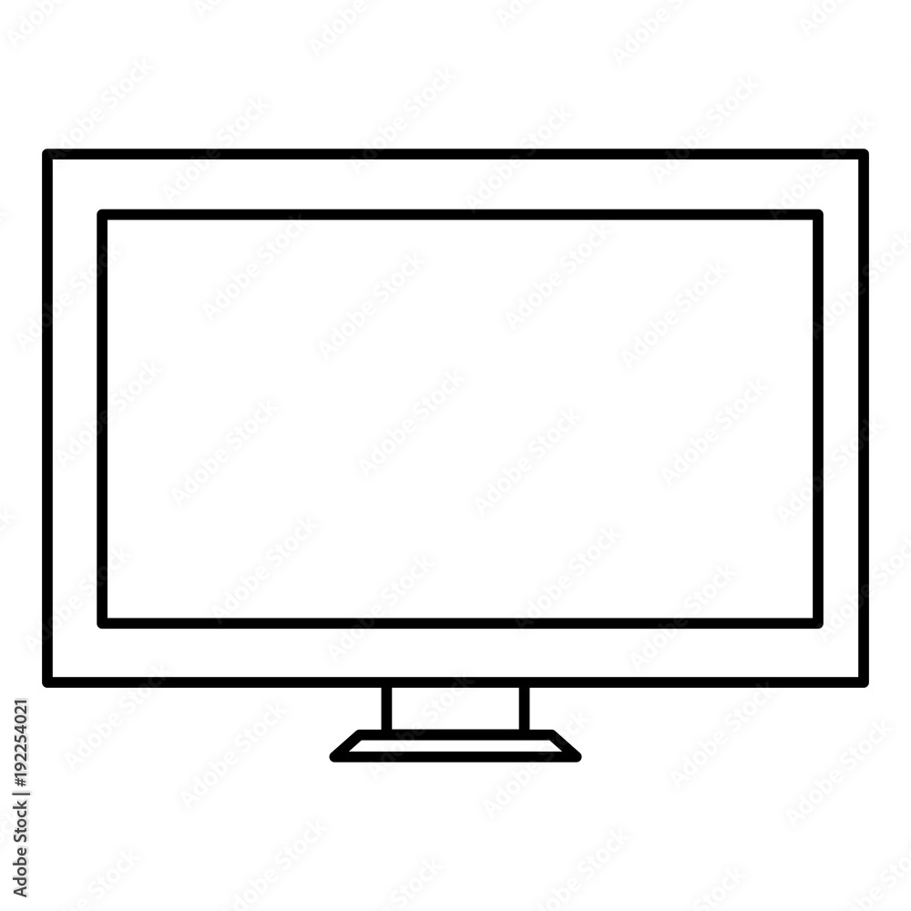 Poster monitor computer display icon vector illustration design