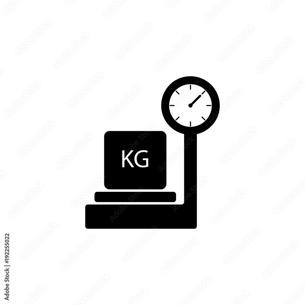 Poster packing box on scales icon. element of logistic for mobile concept and web apps. icon for website de
