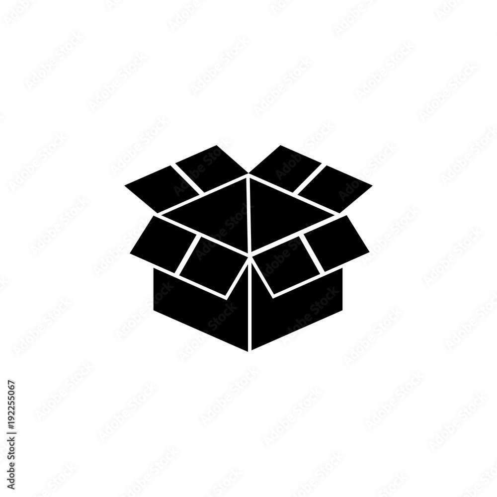 Poster open box icon. element of logistic for mobile concept and web apps. icon for website design and deve