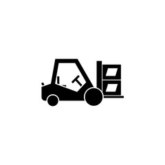 loading equipment with packing box icon. Element of logistic for mobile concept and web apps. Icon for website design and development, app development. Premium icon