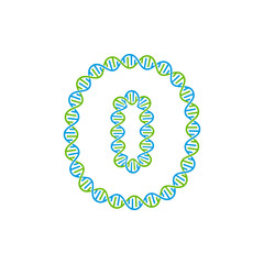 O Dna Letter Logo Icon Design