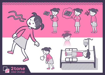 2tone type Pink clothing girl_set 10