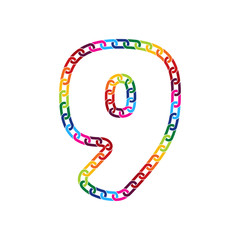 9 Colorful Link Letter Logo Icon Design