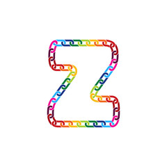 Z Colorful Link Letter Logo Icon Design