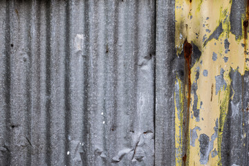 Old zinc fence background