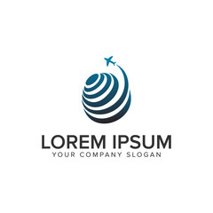 airplanes flying logo design concept template