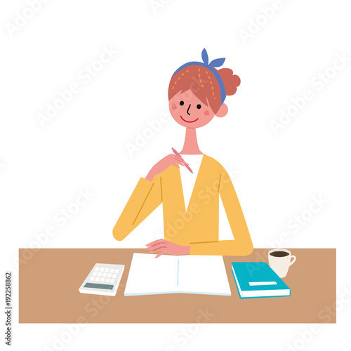 計算をする 女性 イラスト Stock Image And Royalty Free Vector Files On Fotolia Com Pic 192258862