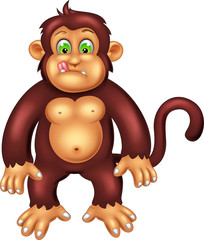 funny kingkong cartoon standing with smiling