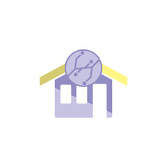 Digital House Logo Icon Design