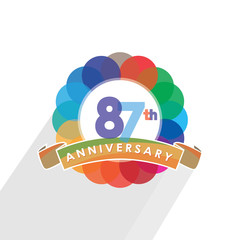 87th Years Anniversary Celebration Design