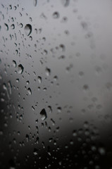 raindrops on the window glass