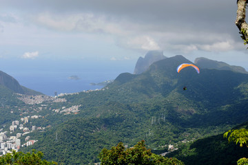  Paragliding over nature