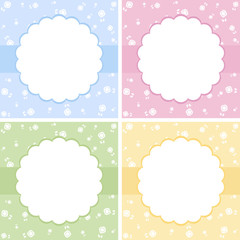 Happy cards set, vector templates