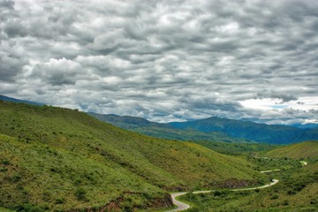 Fototapeta premium the storm approaches the valley