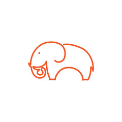 Elephant line logo icon