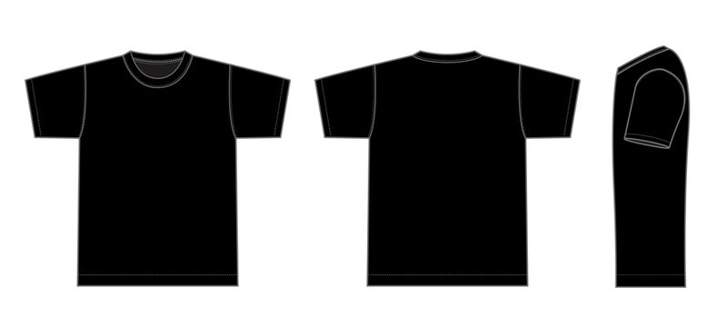 Tshirts illustration (black / side) 