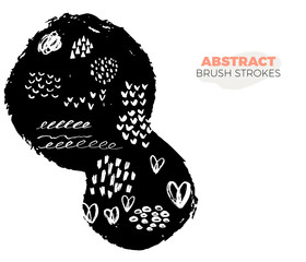 Vector Abstract Brush Strokes, Hand Sketched Painting Strokes Collection, Splotches Graphic Collection, Abstract Hipster Backgrounds, Modern Texture, Organic Patterns Elements