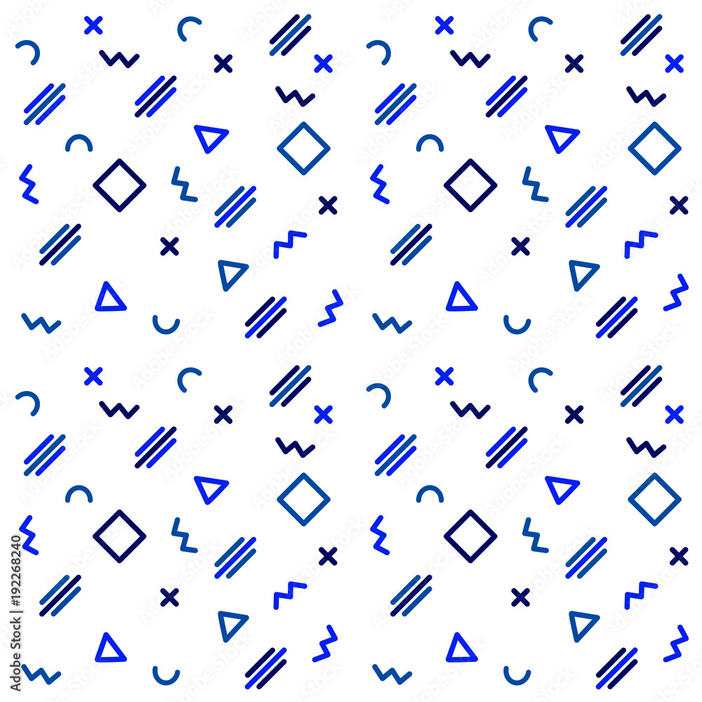 Poster vector abstract geometric pattern memphis style on a white background
