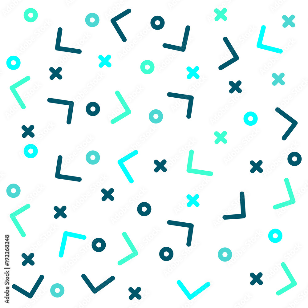 Aufkleber vector abstract geometric pattern memphis style on a white background