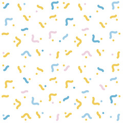 Vector abstract geometric pattern Memphis style on a white background.