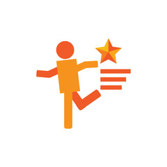 Star Run Logo Icon Design