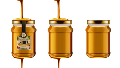Pure honey jar mockup