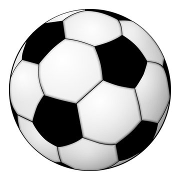 Soccer ball isolated object on white background.