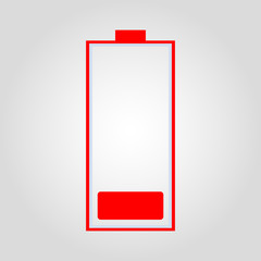 Battery charging isolated flat vector icon