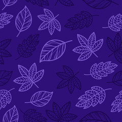 autumn leaf retro seamless pattern vintage