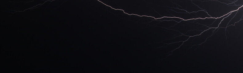 Lightning in dark sky