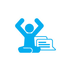 Chat Yoga Logo Icon Design