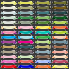 Colorful ribbon banners sticker