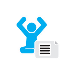 Fototapeta premium Document Yoga Logo Icon Design